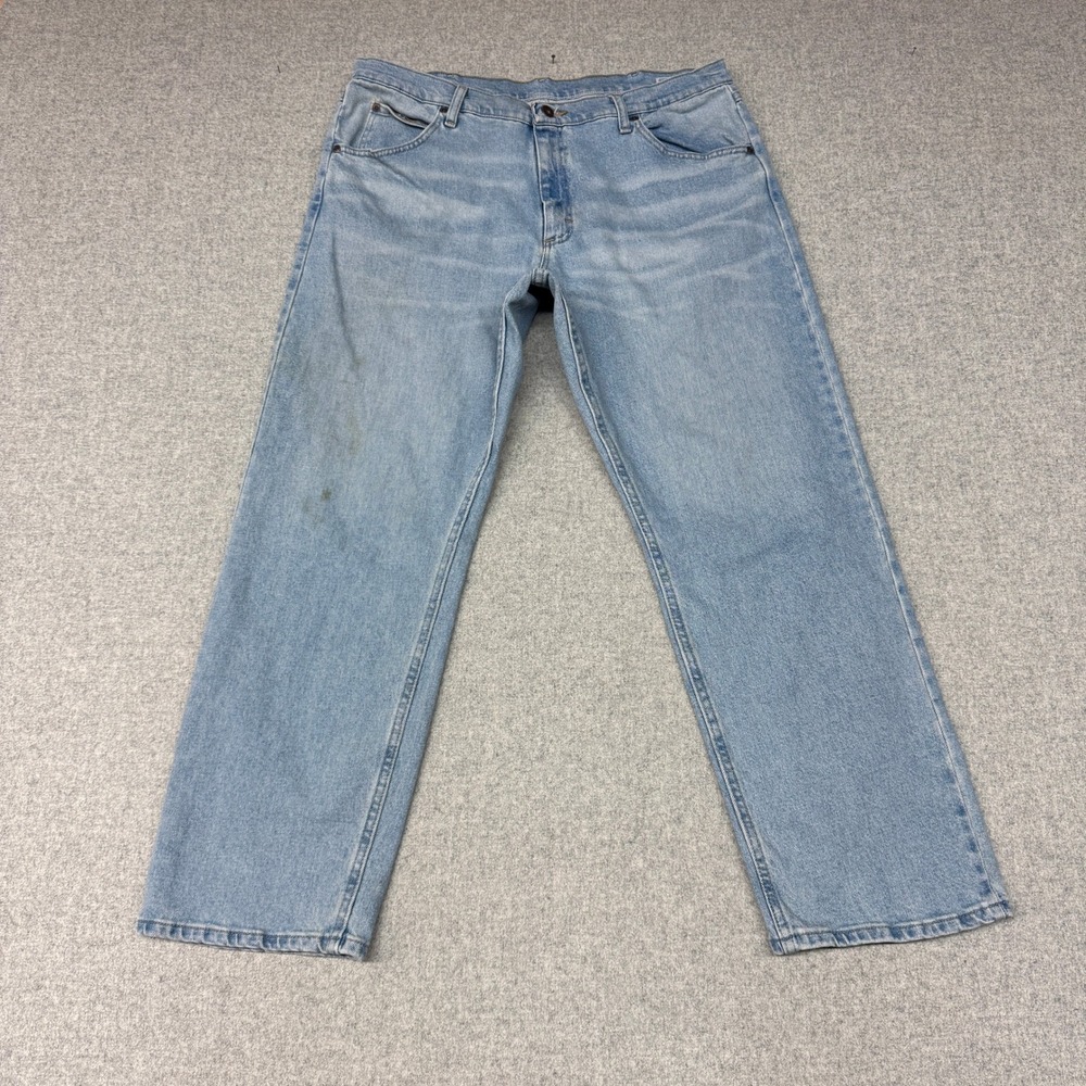 Wrangler Jeans 36x30 Light Blue Denim Premium Quality Stretch Five Pocket Casual